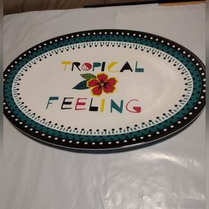 HD DESIGN Melamine Plastic 18" Oval Dinner Plate